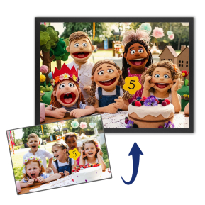 Portret in poppenstijl op basis van een foto