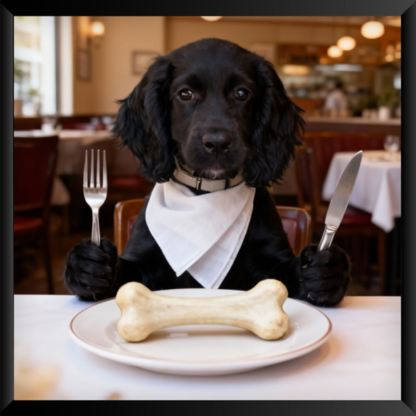 Portret van welopgevoede dieren op basis van een foto