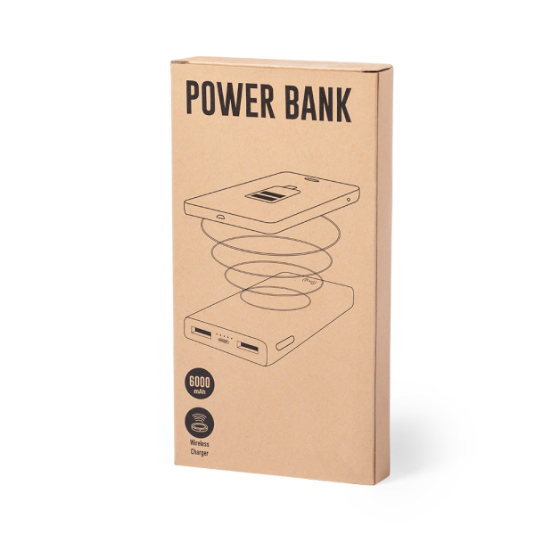 Powerbank bamboe op maat - 6.000 mAh