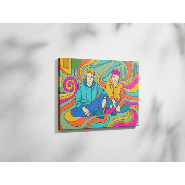 Psychedelisch portret op basis van een foto