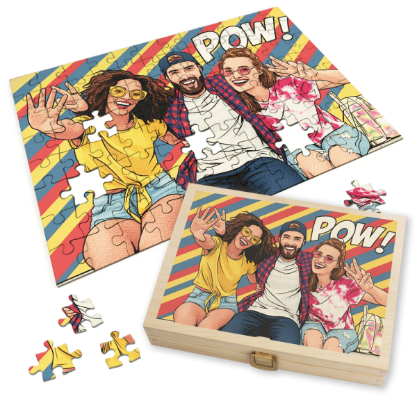 Puzzelfoto Pop Art Comics stijl Roy Lichtenstein