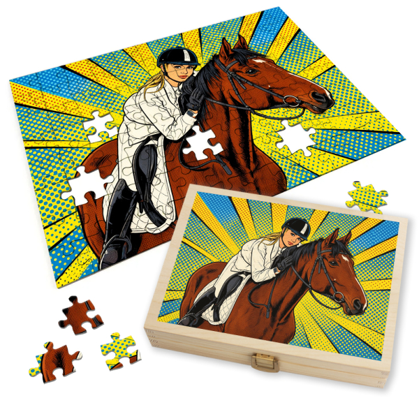Puzzelfoto Pop Art Comics stijl Roy Lichtenstein