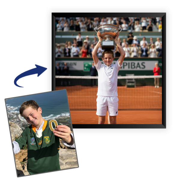 Gepersonaliseerd sportlegende-portret