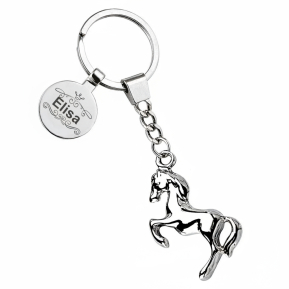 Sleutelhanger gegraveerd paard