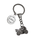 Sleutelhanger motor gegraveerd zwart