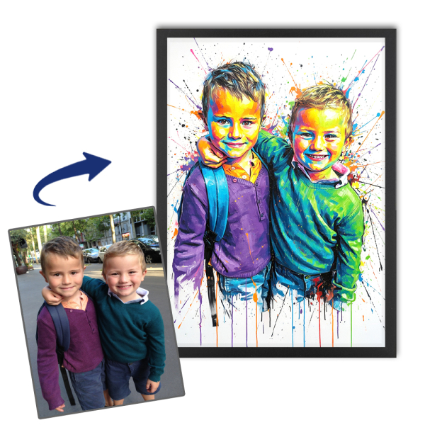 Street art-portret op basis van een foto