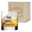 Whiskyglas met naam in barok kader
