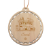 Houten gepersonaliseerde kerstbal Christmas Spirit