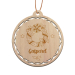Houten gepersonaliseerde kerstbal Christmas Spirit