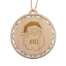 Houten gepersonaliseerde kerstbal Christmas Spirit