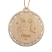 Houten gepersonaliseerde kerstbal Christmas Spirit