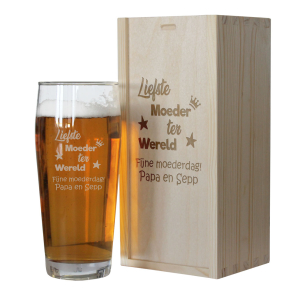 Bierglas graveren voor mama - Moederdag