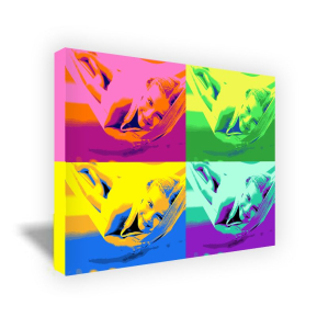 Pop Art canvas van 4 foto's - liggend formaat