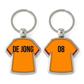 Sleutelhanger voetbalshirt met naam