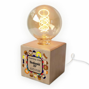 Filamentlamp bedrukt Bedankt juf Filamentlamp bedrukt Bedankt juf