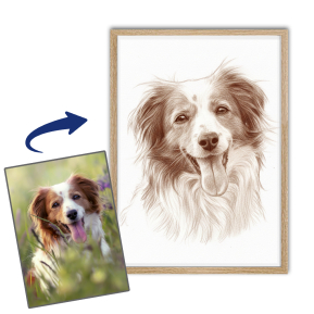 Portret in sepia-tekenstijl gemaakt van een foto Portret in sepia-tekenstijl gemaakt van een foto