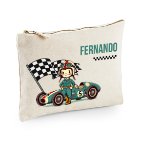 Gepersonaliseerd tasje met raceauto