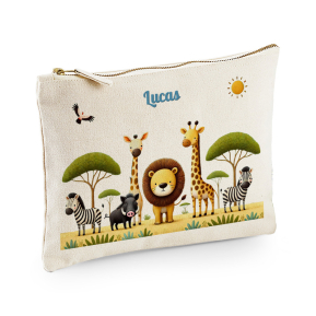 Gepersonaliseerd tasje met safari decor