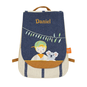 Gepersonaliseerde rugzak met kind en koala