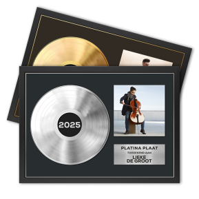 Gouden- of platina plaat met foto bedrukt op ingelijste poster