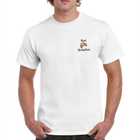 T-shirt van premium katoen geborduurd met motief T-shirt van premium katoen geborduurd met motief
