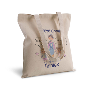 Draagtas 100% katoen - Bedankt oppas