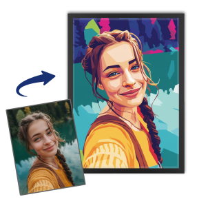 Portret in popartstijl WPAP gebaseerd op een foto