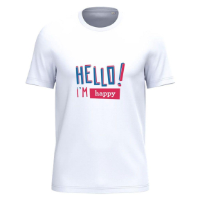 Gepersonaliseerd HELLO T-shirt biokatoen 100%
