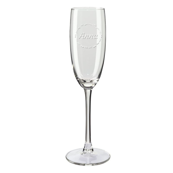 Champagneglas met circle