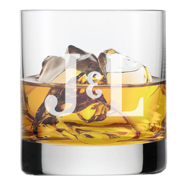 Whiskyglas gepersonaliseerd met initialen 2