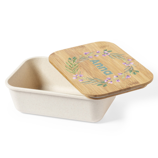 Broodtrommel met bloemenmotief