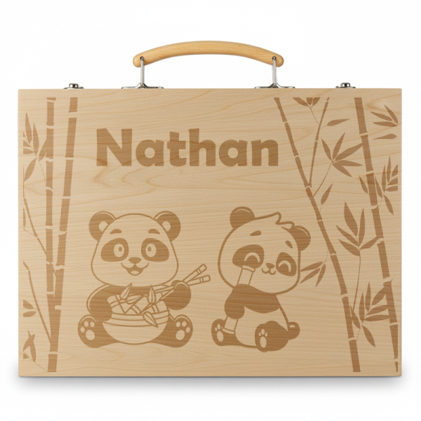 Gepersonaliseerde tekenkoffer panda