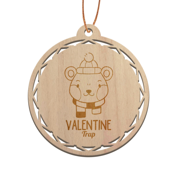 Houten kerstbal gepersonaliseerd voor kind