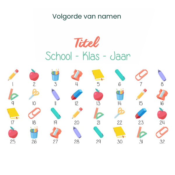 Gepersonaliseerde etui Klasherinneringen