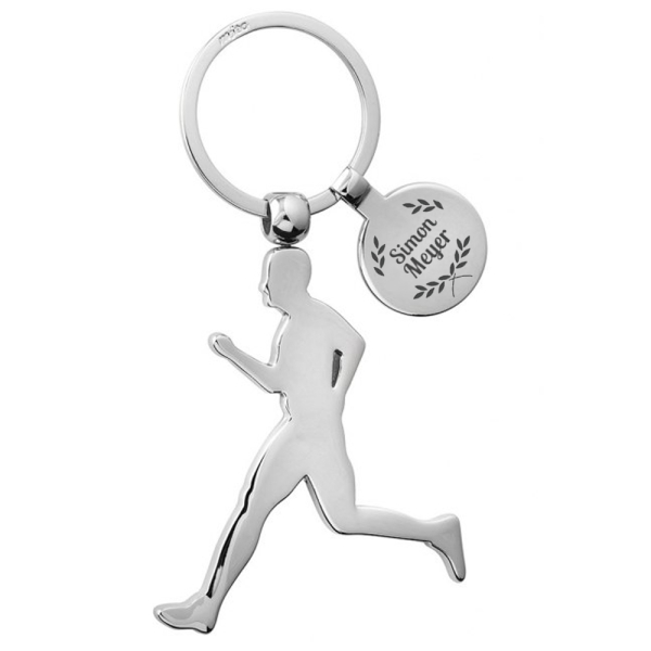 Gepersonaliseerde running sleutelhanger