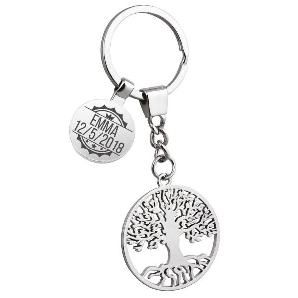 Gepersonaliseerde sleutelhanger met levensboom