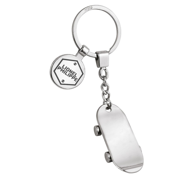 Gepersonaliseerde sleutelhanger met skateboard