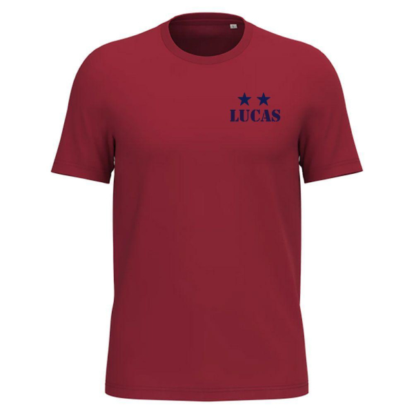 Heren T-shirt 2 sterren 100% biologisch katoen Heren T-shirt 2 sterren 100% biologisch katoen