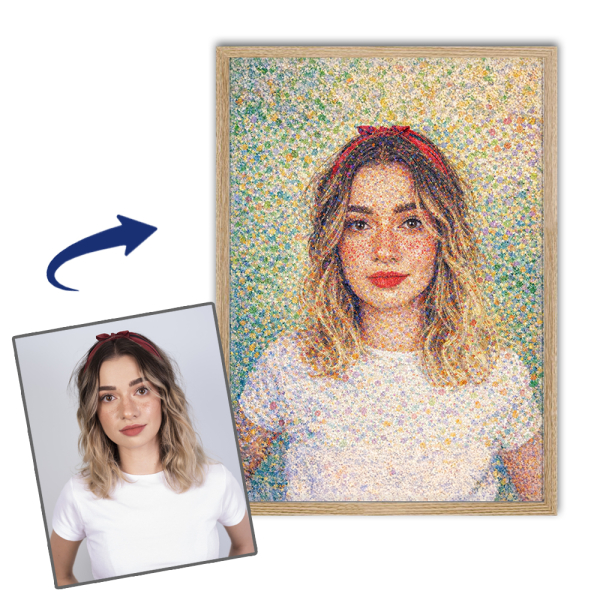 Impressionistisch portret op basis van een foto