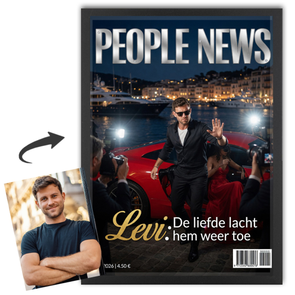 Omslag van People News-magazine gegenereerd door AI Omslag van People News-magazine gegenereerd door AI