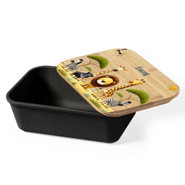 Safari lunchbox met bamboe deksel
