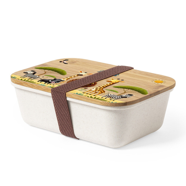 Safari lunchbox met bamboe deksel