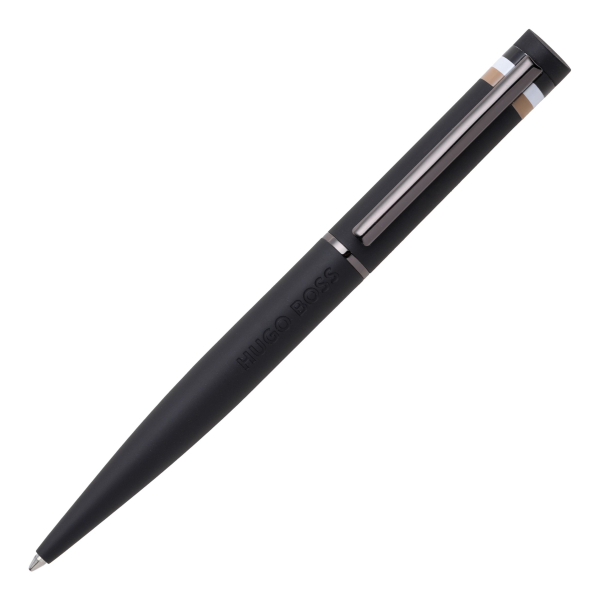 Zwarte gegraveerde Hugo Boss Loop Iconic balpen