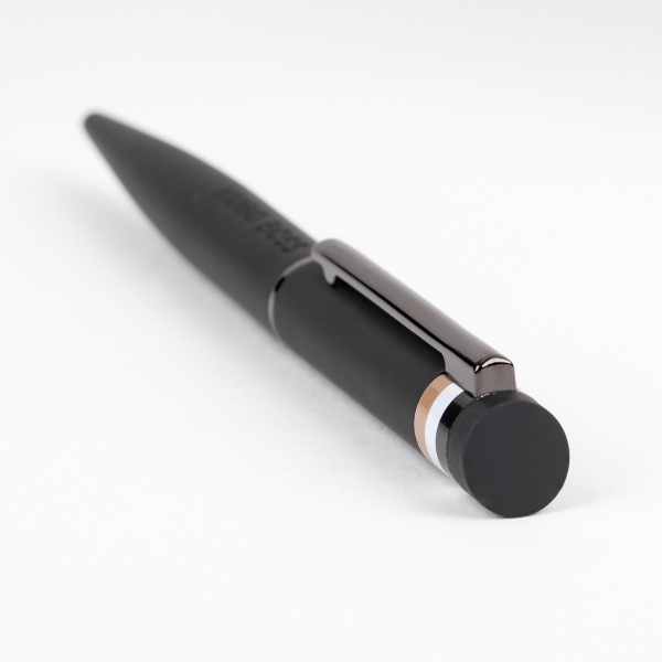 Zwarte gegraveerde Hugo Boss Loop Iconic balpen