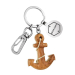 Gepersonaliseerde sleutelhanger met houten anker
