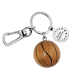 Houten basketbal sleutelhanger met personalisatie 