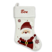 Witte kerstkous geborduurd met een naam