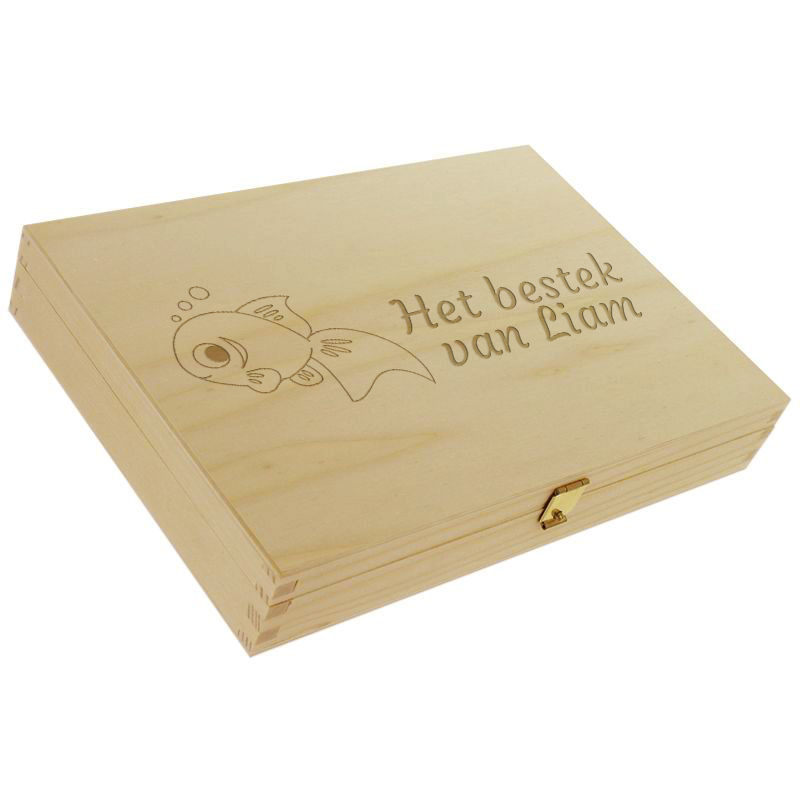 Schmalz® Koepels Kinderbestek Duck gravure, 4-delig, naamgravure, gepersonaliseerd bestek voor jongens en meisjes, geboorte-doop
