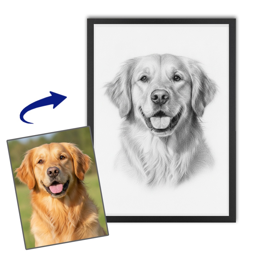 Foto omgezet in tekening